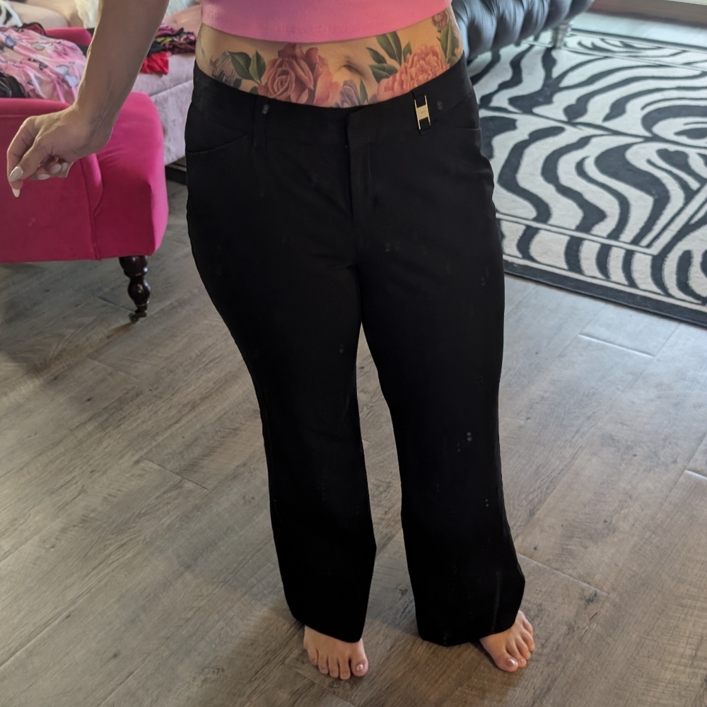 Express Editor 8S Black Dress Pants Slacks